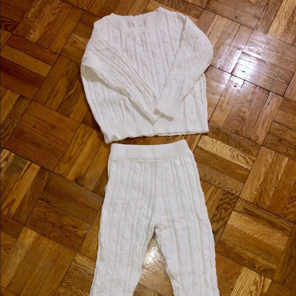 Women’s Knitted 2 Pieces Outfit Pants sweater - Picture 2 of 4